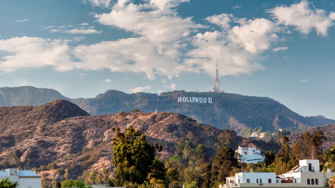 Hollywood Hills in Los Angeles, California.