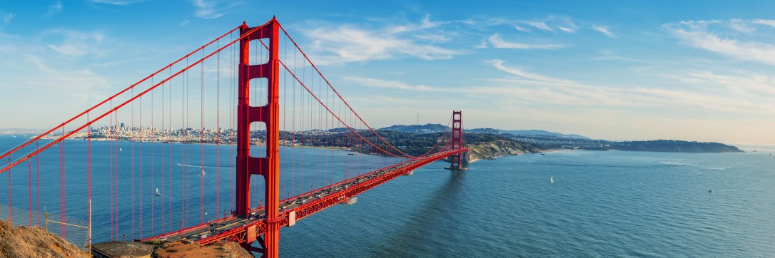 Golden Gate Bridge panorama, San Francisco California