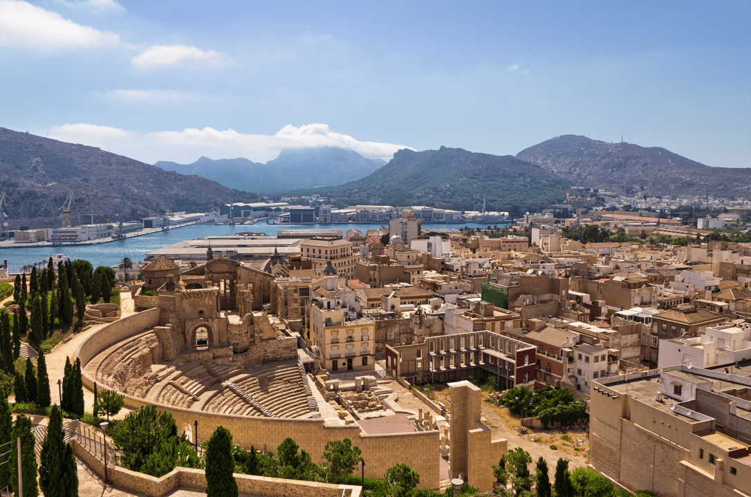 Cartagena looking over the Roman Amphitheater, Spain-1_low