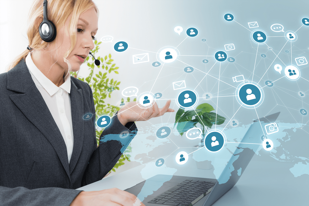 Global communication network concept