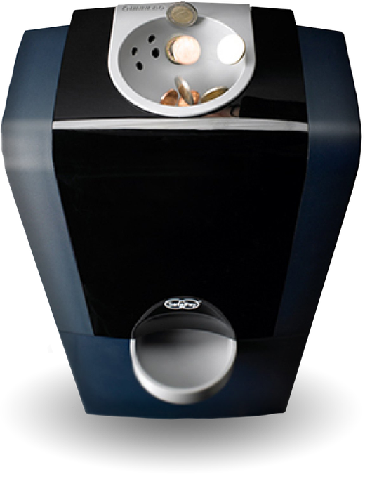 A coin deposit unit: closed cash handling that counts, validates and stores the money